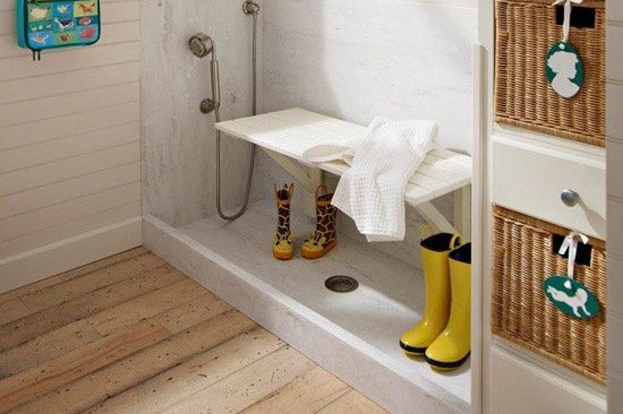 Wiatrołap z miejscem do suszenia butów.